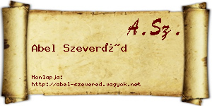 Abel Szeveréd névjegykártya